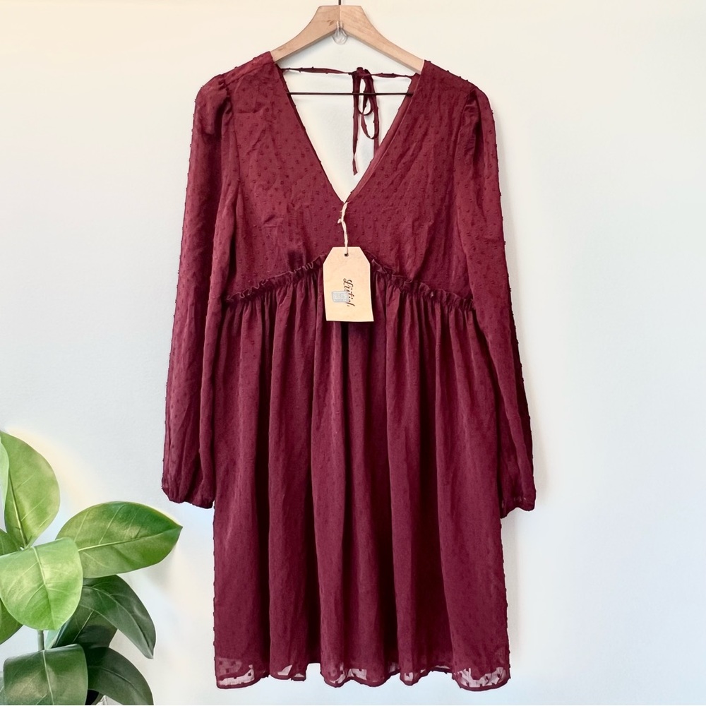 Listicle Short Sleeve V Neck Solid Tunic Party Swing Mini Dress